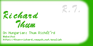 richard thum business card